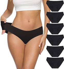 ALTHEANRAY Unterhosen Damen Seamless Slips unterwäsche Frauen Nahtlose Damen-Unterhosen Panties Hipsters für Damen 6er Pack(EU3081M-color11) von ALTHEANRAY