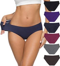 ALTHEANRAY Unterhosen Damen Seamless Slips unterwäsche Frauen Nahtlose Damen-Unterhosen Panties Hipsters für Damen 6er Pack(EU3081XL- color9) von ALTHEANRAY