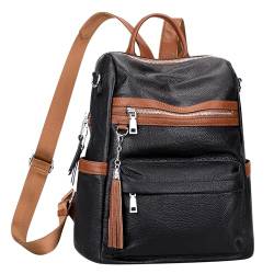 ALTOSY Echtes Leder Rucksack Damen Geldbörse Elegant Wandelbare Umhängetasche Weiche Tasche mit Laptop Abteil Groß von ALTOSY