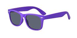 ALWAYSUV Kinder Bequem Polarisierte Sonnenbrillen für Jungen und Mädchen Alter 3-10 Brillenfassung Lila von ALWAYSUV