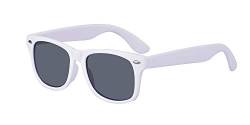 ALWAYSUV Kinder Bequem Polarisierte Sonnenbrillen für Jungen und Mädchen Alter 3-10 Brillenfassung Weiß von ALWAYSUV