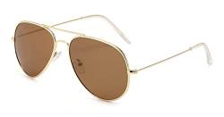 ALWAYSUV Metall-Sonnenbrille, polarisiert, Braun, UV400-Schutz, Retro, lustige Sonnenbrille, Party für Damen und Herren von ALWAYSUV
