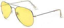 ALWAYSUV Nachtsicht Polarisierte Gelbe Vintage Stilvolle Sonnenbrille zum Fahren von ALWAYSUV