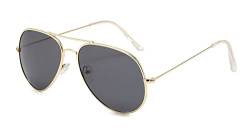 ALWAYSUV Polarisierte Sonnenbrille Herren Damen Stilvoller klassischer Metallrahmen 100% UV400 für Reisen, Fahren und Angeln Grau von ALWAYSUV