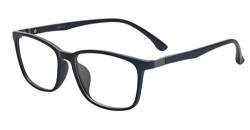 ALWAYSUV Voll Rahmen Rechteckig Klare Gläsern Rahmen Vintage TR90 Brillenfassung Nerd Brille Schwarz von ALWAYSUV