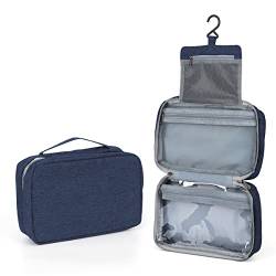 ALXBSONE Kulturtaschen Reise-Toilettenbeutel für Reisende Frauen Kosmetiktasche Hängende Kulturtasche für Männer Organizer Tasche(Marine Blau) von ALXBSONE