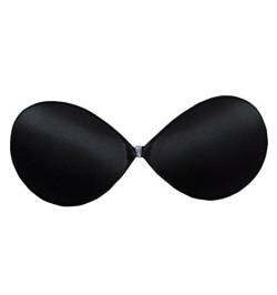 ALZORA Push Up Klebe BH selbstklebend trägerlos Farbwahl, 10268 (C Cup, Schwarz) von ALZORA