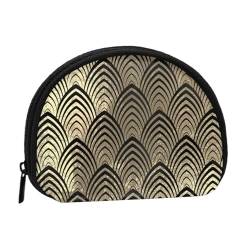 Art-Deco-Schwarz, Brieftasche Shell Make-up Tasche Frauen Aufbewahrungstasche Kleine Geldbörse Shell Wechseltasche von ALZVULG