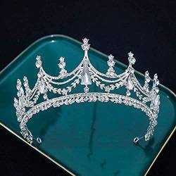 Haarkronen für Frauen, luxuriöse geometrische große Strass-Brautkrone, barocke Kristall-Tiaras, Kronen für Frauen, Brautbänder, Hochzeit, Haarschmuck, Krone von AMAXRcsy