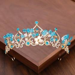 Haarnadel-Haarschmuck, Kronen-Tiaras für Frauen, Vintage-Barock-Krone und Tiara, Kristall-Strass-Krone, Braut-Diadem, Haarschmuck, Hochzeit, Haarschmuck, Party von AMAXRcsy