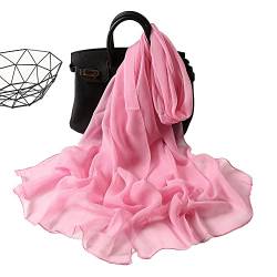 AMAYJUELONG Chiffon Stola Schal für Brautkleider Abendkleider Alltagskleidung in verschiedenen Farben 50cmx160cm-Rosa von AMAYJUELONG