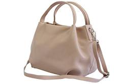 AmbraModa Damen handtasche Henkeltasche Schultertasche aus Echtleder GL023 (Altrosa) von AMBRA Moda