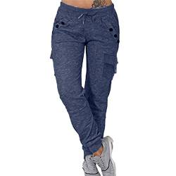 AMDOLE Hose Damen Weites Bein Mode Frauen Einfarbige Hose Lange Elegante Lose Hosen Beiläufige Hose Mit Hoher Taille Elastische Taille Schwitzhose Hose Stretch Damen von AMDOLE