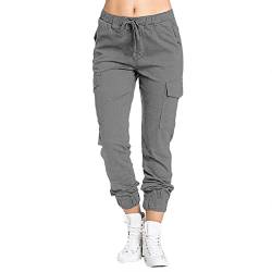 AMDOLE Weiße Hose Damen Medizin Stretch 48 Damen Multi Pocket Cargo Freizeithose Elastische Taille Korsett Seilhose Lack Kleidung Damen Hose von AMDOLE