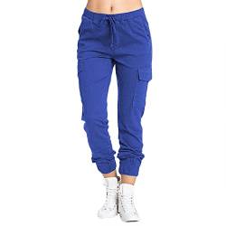 AMDOLE Weiße Hose Damen Medizin Stretch 48 Damen Multi Pocket Cargo Freizeithose Elastische Taille Korsett Seilhose Lack Kleidung Damen Hose von AMDOLE