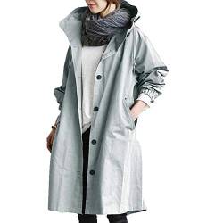 AMDOLE Women 's Windbreaker Loosen Elegantes Mantel Wild Winter Kapuziner-Außenbekleidung bequeme Regenmantel Atmungsaktiv Damen von AMDOLE