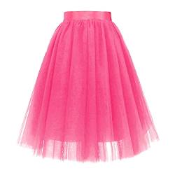 Lightning Deals of Today Karneval Kostüm Damen Damen Kostüm Elegant Tüllrock Schwarz Weiß Tüllrock Weiß Mit Herzen Petticoat Pink Faschingskostüm Hexe Mini Röcke Silber Rock Damen Metallic von AMDOLE