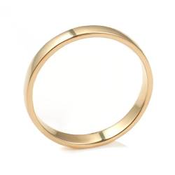 AMDXD Echter Schmuck Ring Gold Au750 18K, Klassiker Eheringe Oval Form, Damen Hochzeitsring Antragsring Gelbgold 750 von AMDXD