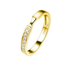 AMDXD Ringe 375 Gelbgold, Klassiker Eheringe mit Moissanit Oval Form, Damen Verlobungsring Hochzeitsband 9K Gold Echt Goldschmuck von AMDXD