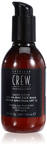 AMERICAN CREW – All-in-One Face Balm, 170 ml, Gesichtsbalsam für Männer, Balsam mit feuchtigkeitsspendender Formel & Anti-Aging Wirkung, Pflegeprodukt nach der Rasur, LSF 15 von AMERICAN CREW