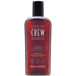 AMERICAN CREW – Detox Shampoo, 250 ml, Pflegeshampoo ohne Silikone für Männer, Haarshampoo zur Reinigung & Peeling für die Kopfhaut, mit feuchtigkeitsspendendem Panthenol, vegan von AMERICAN CREW
