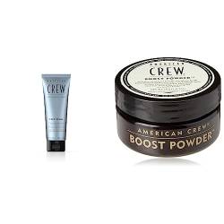 AMERICAN CREW – Fiber Cream, 100 ml & – Classic Boost Powder, 10 g, Stylingpuder für Männer, Haarprodukt mit mittlerem Halt, Stylingprodukt für dichteres, griffigeres Haar & ein mattes Finish von AMERICAN CREW