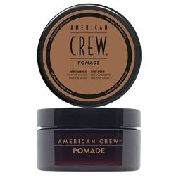 AMERICAN CREW – Pomade, 50 g, Stylingprodukt für Männer, Haarprodukt mit mittlerem Halt, Haarpomade auf Wasserbasis, optimal für glatte Frisuren mit viel Glanz, Unparfümiert von AMERICAN CREW