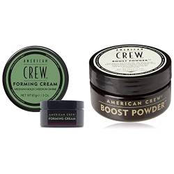 American Crew Classic Forming Cream 85 g & Classic Boost Powder, 10 g, Stylingpuder für Männer, Haarprodukt mit mittlerem Halt, Stylingprodukt für dichteres, griffigeres Haar & ein mattes Finish von AMERICAN CREW