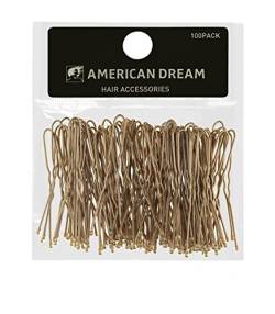 AMERICAN DREAM Pack of 100 x Haarklammern - blond - gewellt - 2 inch / 5 cm Länge, 1er Pack (1 x 60 g) von AMERICAN DREAM