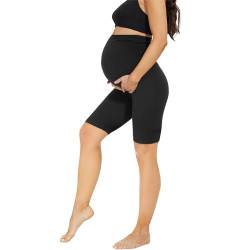 AMIYOYO Damen Umstandsleggings High Waist Schwangerschaftsleggings Blickdicht Umstandshose Freizeithose Stretch Umstandsmode für Schwangere Lang von AMIYOYO
