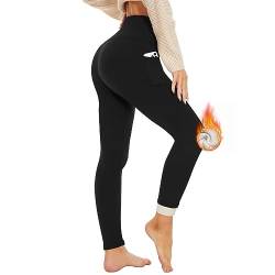 AMIYOYO Thermo Leggings Damen Gefüttert Leggings Fleece Thermohose Verdickte Plüsch Leggins Blickdicht Samt Thermounterwäsche Warm Strumpfhose Winter von AMIYOYO