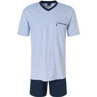 AMMANN Schlafanzug, Shorty, Melange, für Herren, blau, 48 von AMMANN