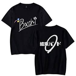 AMOMA Unisex Anime Bocchi The Rock Tees Freizeit Kurzarm Rundhalsausschnitt Komfortabel T-Shirt(XL,Bocchi-Black) von AMOMA