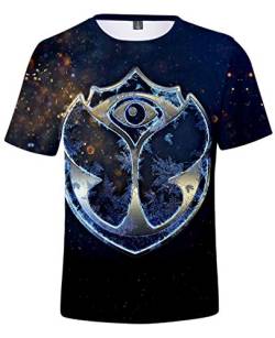 AMOMA Unisex Sommer 3D Digitaldruck Tomorrowland T-Shirt Freizeit Kurzärmliges für Musik Fans(M,Color06) von AMOMA