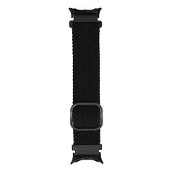 AMONIDA Geflochtenes, Gewebtes Uhrenarmband, Mehrfarbiges, Hochflexibles, Hautfreundliches, Gewebtes Uhrenarmband. Passen Sie die Größe für eine Perfekte Passform an (Schwarz) von AMONIDA