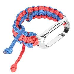 AMONIDA Gewebtes Armband mit Schlaufenband, Leichter, Geflochtener Schlaufenriemen aus Nylon, Schützender Rahmen Zum Laufen (Blau Rot) von AMONIDA