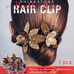 Haarspange mit Doppelter Blume, Haarschmuck, der Frauen für Partys Einen Glänzenden Charme Verleiht (Sortierte Farbe21) von AMONIDA