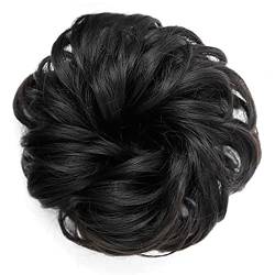 Lockiger, Gewellter Haarknoten, Lockige Dutt-Perücke, Flauschiger, Stilvoller Look, Weich für die Hochzeit für Mädchen (#1) von AMONIDA