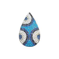 AMONROO 925 Sterling Silver Turquoise Teardrop Ring Handmade Ring for Women Ring CZ Minimalist Handmade Gift for her von AMONROO