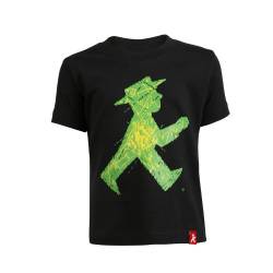 AMPELMANN T-Shirt Kinder - Luxuskerlchen Geher vorne/Steher hinten Ampelglasoptik schwarz von AMPELMANN