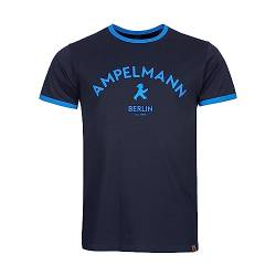 AMPELMANN T-Shirt | POSERBOY | Dunkelbalu | Unisex | Rundhals | 100% Baumwolle | Kurzarm Oberteil | Berlin (as3, Alpha, x_l, Regular, Regular) von AMPELMANN