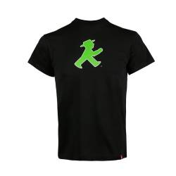 AMPELMANN T-Shirt Unisex - Prachtkerl Geher vorne/Steher hinten schwarz von AMPELMANN