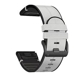 AMSOH Leder-Silikon-Uhrenarmband für Garmin Fenix 5/5X Plus 6/6X Pro Fenix 7X 7 Smart-Armband 22 26 mm Quick EasyFit Armband, 26mm Fenix 5X Plus, Achat von AMSOH