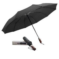 AMVUZ Regenschirm Groß Sturmfest 2 personen Reise Winddichte Taschenschirm Auf-Zu-Automatik Schirm von AMVUZ