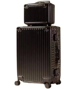 AMYSTY Koffer Trolley Reisekoffer Handgepäck 2-teiliges Set Spinner-Koffer Mit Passwortschloss, 14-Zoll-Kosmetiktasche Für Weitermachen Rollkoffer (Color : F, Size : 26in) von AMYSTY