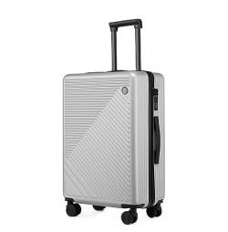 AMYSTY Koffer Trolley Reisekoffer Handgepäck 20 Zoll Leichtes Hardside-4-Rad-Spinner-Reisegepäck, Geschäftsgepäck Für Damen Rollkoffer (Color : Silver, Size : 20inch) von AMYSTY