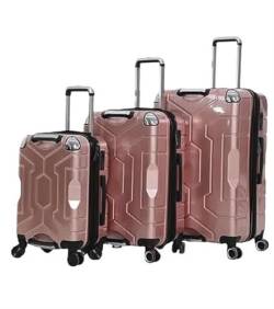 AMYSTY Koffer Trolley Reisekoffer Handgepäck 3-teiliges Gepäckset, Koffer Mit Großem Fassungsvermögen, Handgepäck, Aufgegebenes Gepäck Rollkoffer (Color : C, Size : 20+24+28in) von AMYSTY