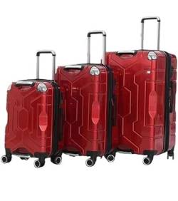 AMYSTY Koffer Trolley Reisekoffer Handgepäck 3-teiliges Gepäckset, Koffer Mit Großem Fassungsvermögen, Handgepäck, Aufgegebenes Gepäck Rollkoffer (Color : E, Size : 20+24+28in) von AMYSTY