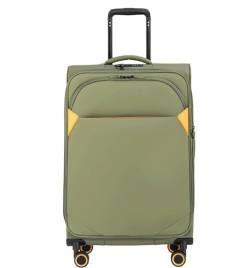 AMYSTY Koffer Trolley Reisekoffer Handgepäck Erweiterbare Koffer, Großes Fassungsvermögen, wasserdichte Koffer, TSA-Zahlenschloss Rollkoffer (Color : Grün, Size : 24 inch) von AMYSTY