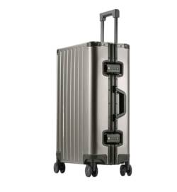 AMYSTY Koffer Trolley Reisekoffer Handgepäck Gepäck Koffer Legierung Trolley Fall Metall Koffer Silent Universal Rad Gepäck Rollkoffer (Color : C, Size : 24inch) von AMYSTY